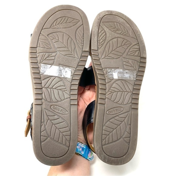 Women’s Cobb Hill Zion 2 Piece Leather Sandals Black WIDE - Picture 7 of 8